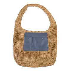 Bolsa de Praia Heloise em Palha e Couro Personalizada