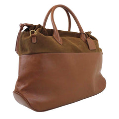 Bolsa Geórgia Caramelo Liso com Camurça Caju Pronta Entrega