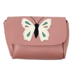 Bolsa Infantil Borboleta Algodão Doce Liso com Off White Liso e Jade Pronta Entrega
