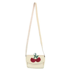 Bolsa Infantil Cereja Off White Liso Pronta Entrega