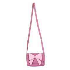 Bolsa Infantil Laço Coquette Rosa Blush com Rosa Chá Pronta Entrega