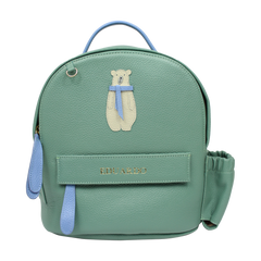 Mochila Infantil Mini Urso Polar em Couro Personalizada