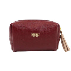 Necessaire Julie PP Burgundy com Rose Liso Pronta Entrega