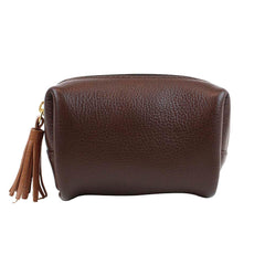 Necessaire Julie PP Café com Caramelo Liso Pronta Entrega