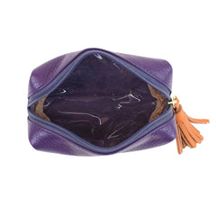 Necessaire Julie PP Purple com Tangerina Liso Pronta Entrega
