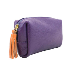 Necessaire Julie PP Purple com Tangerina Liso Pronta Entrega