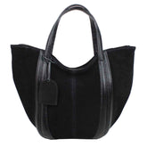 Bolsa Poppy Camurça Preta com Preto Liso Pronta Entrega