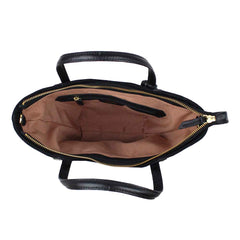 Bolsa Poppy Camurça Preta com Preto Liso Pronta Entrega