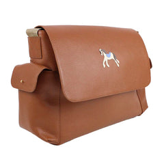 Bolsa de Bebê Cavalo Joca em Couro Personalizada