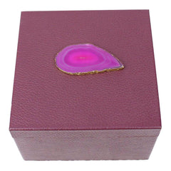 Caixa Óleo Essencial Com Divisórias Burgundy Liso Pronta Entrega