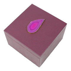 Caixa Óleo Essencial Com Divisórias Burgundy Liso Pronta Entrega