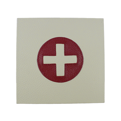 Caixa para Remédio P Off White Liso com Vermelho Liso Pronta Entrega