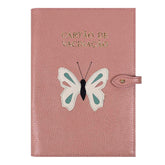 Porta Cartão de Vacina Borboleta + Caderneta de Saúde Impressa em Couro Personalizado