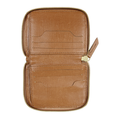 Carteira de Dinheiro Zíper P Caramelo Lesard Pronta Entrega