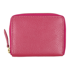 Carteira de Dinheiro Zíper P em Couro Personalizada
