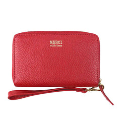 Carteira de Dinheiro Zíper M em Couro Personalizada