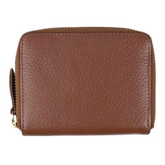 Carteira de Dinheiro Zíper P em Couro Personalizada