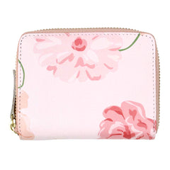 Carteira de Dinheiro Zíper P Estampa Peônia Pronta Entrega
