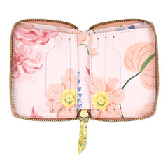 Carteira de Dinheiro Zíper P Estampa Peônia Pronta Entrega