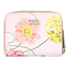 Carteira de Dinheiro Zíper P Estampa Peônia Pronta Entrega