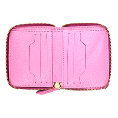 Carteira de Dinheiro Zíper P Rosa Orquídea Pronta Entrega