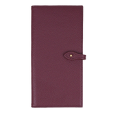 Carteira de Viagem Slim Burgundy Liso Pronta Entrega