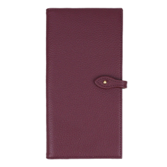 Carteira de Viagem Slim Burgundy Liso Pronta Entrega