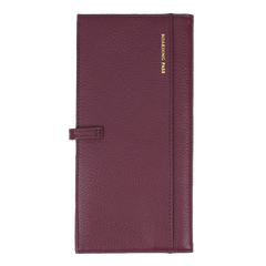 Carteira de Viagem Slim Burgundy Liso Pronta Entrega
