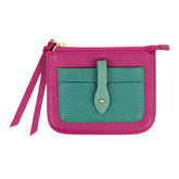 Carteira Lupi Fúcsia Liso com Esmeralda e Jade Pronta Entrega
