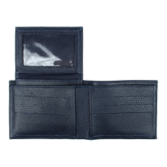 Carteira Masculina Photo Double Marinho Liso Pronta Entrega