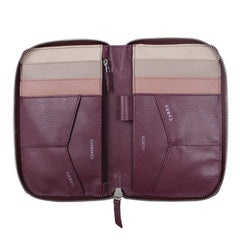 Carteira de Viagem Miami para 6 Passaportes em Couro Personalizada