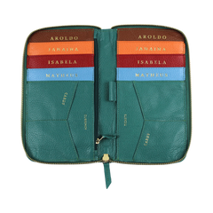 Carteira de Viagem Miami para 8 Passaportes em Couro Personalizada