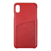 Case iPhone XS Max Com Porta Cartão Vermelho Liso Pronta Entrega