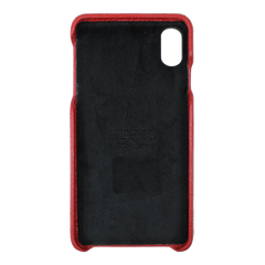 Case iPhone XS Max Com Porta Cartão Vermelho Liso Pronta Entrega