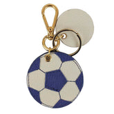 Chaveiro Bola de Futebol Indigo com Off White Liso Pronta Entrega