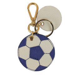 Chaveiro Bola de Futebol Indigo com Off White Liso Pronta Entrega