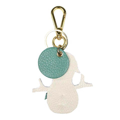 Chaveiro Boneco de Neve em Couro Personalizado