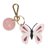 Chaveiro Borboleta em Couro Personalizado