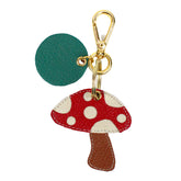 Chaveiro Cogumelo em Couro Personalizado