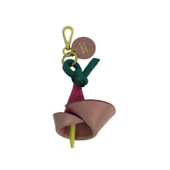 Chaveiro Tulipa em Couro Personalizado