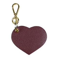 Chaveiro Coração Burgundy Liso Pronta Entrega