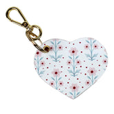 Chaveiro Coração Estampa Blossom Flower Pronta Entrega