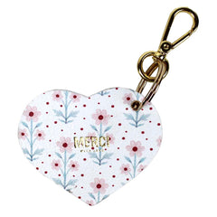 Chaveiro Coração Estampa Blossom Flower Pronta Entrega