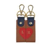 Chaveiro Duamor em Couro Personalizado