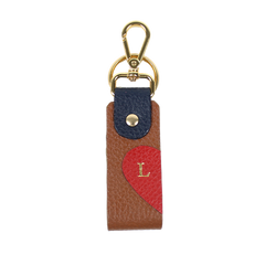 Chaveiro Duamor Caramelo Liso com Marinho Liso Pronta Entrega