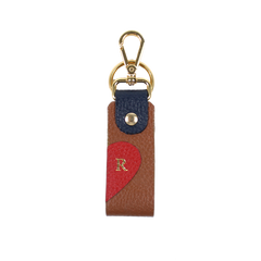 Chaveiro Duamor Caramelo Liso com Marinho Liso Pronta Entrega