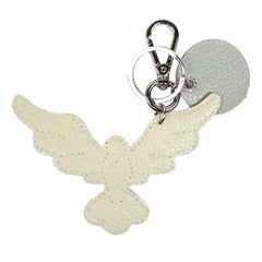 Chaveiro Divino Espírito Santo em Couro Personalizado