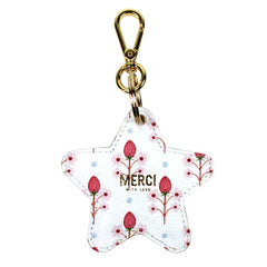Chaveiro Estrela Estampa Blossom Morangos Pronta Entrega