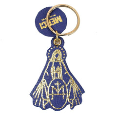 Chaveiro Nossa Senhora da Medalha em Couro Personalizado