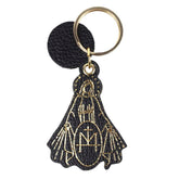 Chaveiro Nossa Senhora da Medalha em Couro Personalizado